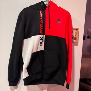 Authentic Black Pyramid Red and Black Hoodie- Pristine Condion